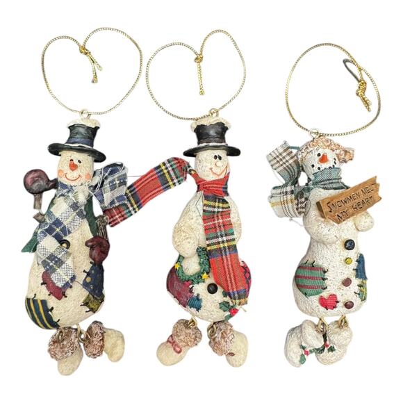 Kurt S. Adler 3 Piece Dangle Legs Snowman Ornament Set - Picture 2 of 6